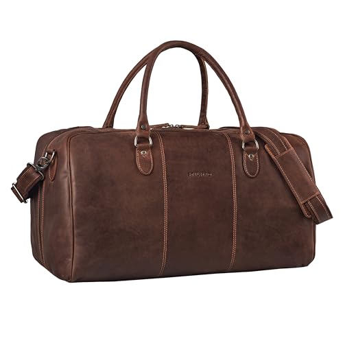 STILORD Leder-Reisetasche braun für Damen & Herren - Echtleder-Weekender für Reisen, Sport, Fitness & mehr - Elegante Handgepäck-Tasche 'Jarvis' STILORD Leder-Reisetasche braun für Damen & Herren - Echtleder-Weekender für Reisen, Sport, Fitness & mehr - Elegante Handgepäck-Tasche 'Jarvis' von STILORD