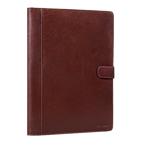 STILORD 'Lennon' Konferenzmappe Leder für 12,9 Zoll iPads Aktenmappe Dokumentenmappe DIN A4 Schreibmappe Vintage Echtleder, Farbe:vegetabil gegerbt Dunkelbraun STILORD 'Lennon' Konferenzmappe Leder für 12,9 Zoll iPads Aktenmappe Dokumentenmappe DIN A4 Schreibmappe Vintage Echtleder, Farbe:vegetabil gegerbt Dunkelbraun von STILORD