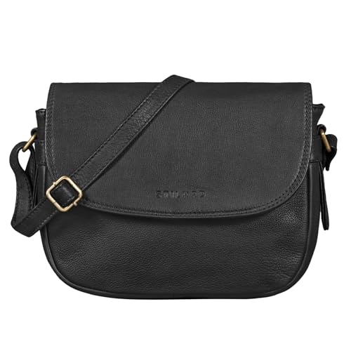 STILORD 'Loreen' Frauen Handtasche Klein Leder Tasche Damen Umhängetasche zum Ausgehen Elegante Abendtasche Partytasche Freizeittasche Echtes Vintage Leder, Farbe:schwarz von STILORD