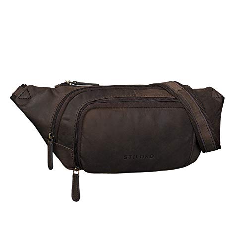 STILORD 'Luke' Bauchtasche Leder Herren Vintage Gürteltasche Unisex Damen Hüfttasche für Reisen Festival Konzert Freizeit Echtleder Brusttasche, Farbe:matt - Dunkelbraun STILORD 'Luke' Bauchtasche Leder Herren Vintage Gürteltasche Unisex Damen Hüfttasche für Reisen Festival Konzert Freizeit Echtleder Brusttasche, Farbe:matt - Dunkelbraun von STILORD
