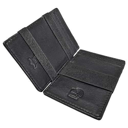 STILORD 'Mago' Magic Wallet mit Münzfach aus Echt Leder für Herren Kreditkartenetui RFID Schutz kleine Geldbörse im Vintage-Look, Farbe:schwarz STILORD 'Mago' Magic Wallet mit Münzfach aus Echt Leder für Herren Kreditkartenetui RFID Schutz kleine Geldbörse im Vintage-Look, Farbe:schwarz von STILORD