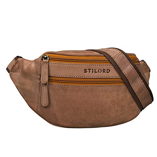 STILORD 'Marian' Gürteltasche Leder Vintage für Herren Damen Bauchtasche Hüfttasche für Handy Kosmetik Kamera Reisen Party Konzerte Festival Echtleder, Farbe:Cognac - Hellbraun STILORD 'Marian' Gürteltasche Leder Vintage für Herren Damen Bauchtasche Hüfttasche für Handy Kosmetik Kamera Reisen Party Konzerte Festival Echtleder, Farbe:Cognac - Hellbraun von STILORD