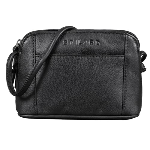 STILORD 'Mariella' Schultertasche Damen Vintage Leder kleine Handtasche Frauen Ledertasche Mini Umhängetasche elegante Abendtasche Freizeittasche Echtleder, Farbe:schwarz STILORD 'Mariella' Schultertasche Damen Vintage Leder kleine Handtasche Frauen Ledertasche Mini Umhängetasche elegante Abendtasche Freizeittasche Echtleder, Farbe:schwarz von STILORD