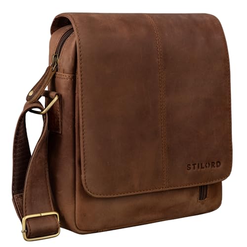 STILORD 'Matt' Ledertasche Männer klein Vintage Umhängetasche Schultertasche Herrentasche für 9,7 Zoll iPads Tablet Herrenhandtasche Messenger Bag Echtes Leder, Farbe:messina - braun STILORD 'Matt' Ledertasche Männer klein Vintage Umhängetasche Schultertasche Herrentasche für 9,7 Zoll iPads Tablet Herrenhandtasche Messenger Bag Echtes Leder, Farbe:messina - braun von STILORD