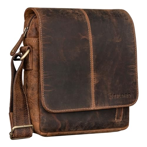 STILORD 'Matt' Ledertasche Männer klein Vintage Umhängetasche Schultertasche Herrentasche für 9,7 Zoll iPads Tablet Herrenhandtasche Messenger Bag Echtes Leder, Farbe:calais - braun STILORD 'Matt' Ledertasche Männer klein Vintage Umhängetasche Schultertasche Herrentasche für 9,7 Zoll iPads Tablet Herrenhandtasche Messenger Bag Echtes Leder, Farbe:calais - braun von STILORD