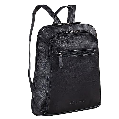 STILORD Damen-Rucksack aus Leder schwarz - Vintage Tagesrucksack - Frauen-Rucksack - Kleiner Echtleder-Rucksack - Handtasche 'May' STILORD Damen-Rucksack aus Leder schwarz - Vintage Tagesrucksack - Frauen-Rucksack - Kleiner Echtleder-Rucksack - Handtasche 'May' von STILORD