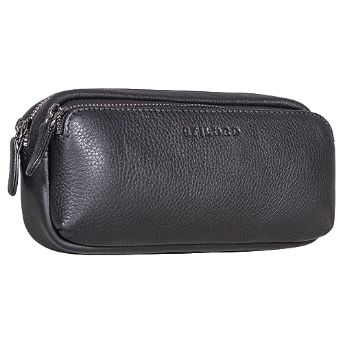 STILORD 'Melissa' Federmäppchen Leder Groß Vintage mit Reißverschluss Stiftemappe Großes Etui Schule Uni Echtleder Kosmetiktasche für Damen und Herren, Farbe:schwarz STILORD 'Melissa' Federmäppchen Leder Groß Vintage mit Reißverschluss Stiftemappe Großes Etui Schule Uni Echtleder Kosmetiktasche für Damen und Herren, Farbe:schwarz von STILORD