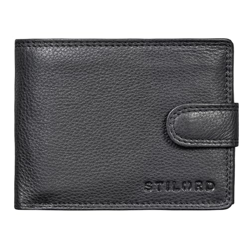 STILORD 'Merrick' RFID Geldbörse Herren Leder Geldbeutel Ledergeldbörse Männer Brieftasche Herren Groß Geldbörsen Portmonee Herren Männergeschenke Retro, Farbe:schwarz STILORD 'Merrick' RFID Geldbörse Herren Leder Geldbeutel Ledergeldbörse Männer Brieftasche Herren Groß Geldbörsen Portmonee Herren Männergeschenke Retro, Farbe:schwarz von STILORD