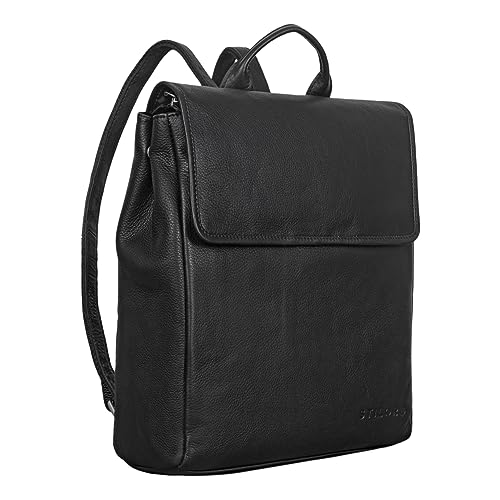 STILORD 'Misha' Moderner Leder Rucksack Daypack Damen Herren mittel-groß DIN A4 kompakter Messenger Backpack Arbeit Freizeit Business Uni Reise Echtleder Cityrucksack, Farbe:schwarz STILORD 'Misha' Moderner Leder Rucksack Daypack Damen Herren mittel-groß DIN A4 kompakter Messenger Backpack Arbeit Freizeit Business Uni Reise Echtleder Cityrucksack, Farbe:schwarz von STILORD