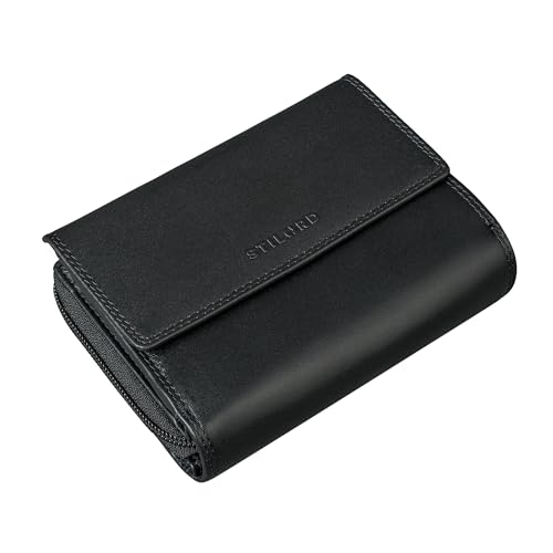 STILORD 'Monnie' Elegantes Portemonnaie Damen Leder - NFC & RFID Blocker Geldbörse Damen Groß viele Fächer 18 Karten - Stylishe Brieftasche Frauen Geldbeutel in Geschenkbox, Farbe:schwarz STILORD 'Monnie' Elegantes Portemonnaie Damen Leder - NFC & RFID Blocker Geldbörse Damen Groß viele Fächer 18 Karten - Stylishe Brieftasche Frauen Geldbeutel in Geschenkbox, Farbe:schwarz von STILORD