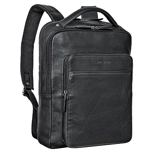 STILORD 'Nicky' Laptoprucksack 13 Zoll Leder Mittel-Groß Damen Herren Lederrucksack Vintage Rucksack Business Handgepäck Reiserucksack Travel Backpack Echtleder, Farbe:schwarz STILORD 'Nicky' Laptoprucksack 13 Zoll Leder Mittel-Groß Damen Herren Lederrucksack Vintage Rucksack Business Handgepäck Reiserucksack Travel Backpack Echtleder, Farbe:schwarz von STILORD