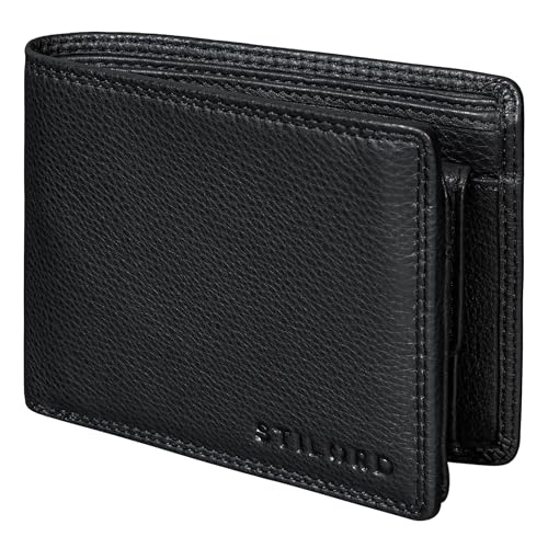 STILORD 'Norman' Herren Geldbörse Leder RFID Schutz Groß aufklappbar Leder-Portemonnaie mit Münzfach praktisches Bifold Wallet Geldbeutel mit Fächern Vintage Geldtasche, Farbe:schwarz STILORD 'Norman' Herren Geldbörse Leder RFID Schutz Groß aufklappbar Leder-Portemonnaie mit Münzfach praktisches Bifold Wallet Geldbeutel mit Fächern Vintage Geldtasche, Farbe:schwarz von STILORD