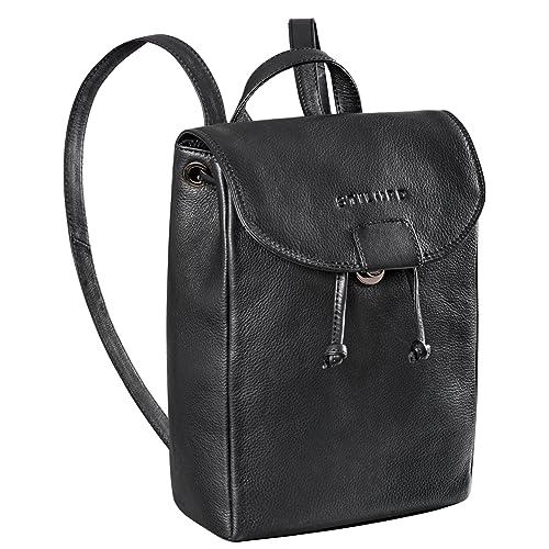 STILORD 'Odessa' City Backpack Klein Damen Leder Frauen Daypack Tagesrucksack Travel Rucksack Echtleder Vintage Kompaktes Design, Farbe:schwarz STILORD 'Odessa' City Backpack Klein Damen Leder Frauen Daypack Tagesrucksack Travel Rucksack Echtleder Vintage Kompaktes Design, Farbe:schwarz von STILORD