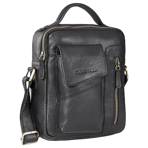 STILORD 'Otis' Stilvolle Umhängetasche Herren aus echtem Leder Klein - Schultertasche für modebewusste Männer zum Umhängen, Farbe:schwarz STILORD 'Otis' Stilvolle Umhängetasche Herren aus echtem Leder Klein - Schultertasche für modebewusste Männer zum Umhängen, Farbe:schwarz von STILORD