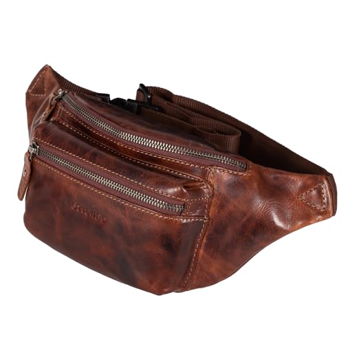 STILORD 'Portland' Gürteltasche Leder Vintage Bauchtasche Hüfttasche oder Brusttasche für Kamera Jogging Reise Festival Sport Echtleder, Farbe:Milano - braun STILORD 'Portland' Gürteltasche Leder Vintage Bauchtasche Hüfttasche oder Brusttasche für Kamera Jogging Reise Festival Sport Echtleder, Farbe:Milano - braun von STILORD