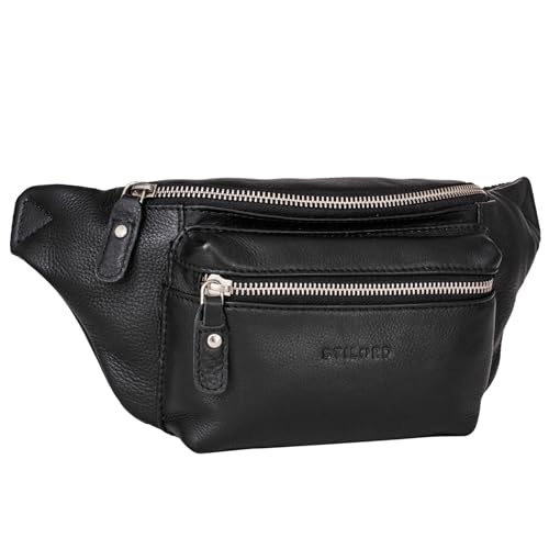 STILORD 'Portland' Gürteltasche Leder Vintage Bauchtasche Hüfttasche oder Brusttasche für Kamera Jogging Reise Festival Sport Echtleder, Farbe:schwarz STILORD 'Portland' Gürteltasche Leder Vintage Bauchtasche Hüfttasche oder Brusttasche für Kamera Jogging Reise Festival Sport Echtleder, Farbe:schwarz von STILORD