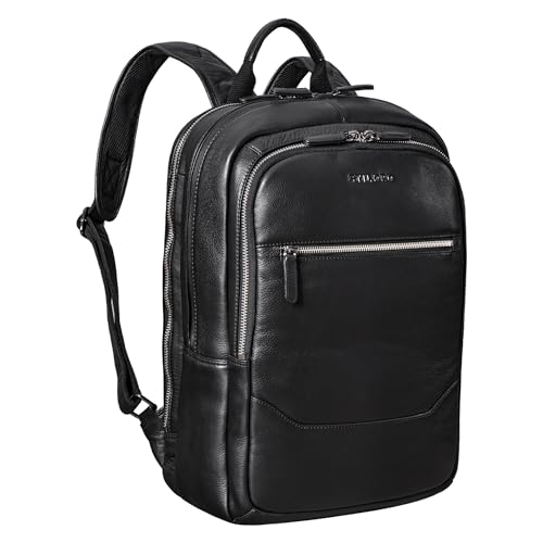 STILORD 'Reece' Business Lederrucksack Vintage Laptop Rucksack Großer Arbeitsrucksack DIN A4 Backpack XL Trolley Aufsteckbar aus Echtem Leder, Farbe:schwarz STILORD 'Reece' Business Lederrucksack Vintage Laptop Rucksack Großer Arbeitsrucksack DIN A4 Backpack XL Trolley Aufsteckbar aus Echtem Leder, Farbe:schwarz von STILORD