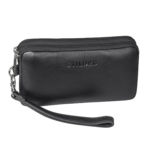 STILORD 'Richie' Handgelenktasche Leder Männer Kleine Herrenhandtasche mit Abnehmbarer Schlaufe Moderne Doppelkammer Geldbörse aus Hochwertigem Leder, Farbe:schwarz STILORD 'Richie' Handgelenktasche Leder Männer Kleine Herrenhandtasche mit Abnehmbarer Schlaufe Moderne Doppelkammer Geldbörse aus Hochwertigem Leder, Farbe:schwarz von STILORD