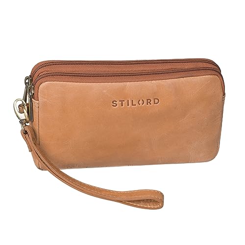 STILORD 'Richie' Handgelenktasche Leder Männer Kleine Herrenhandtasche mit Abnehmbarer Schlaufe Moderne Doppelkammer Geldbörse aus Hochwertigem Leder, Farbe:taranto - braun STILORD 'Richie' Handgelenktasche Leder Männer Kleine Herrenhandtasche mit Abnehmbarer Schlaufe Moderne Doppelkammer Geldbörse aus Hochwertigem Leder, Farbe:taranto - braun von STILORD