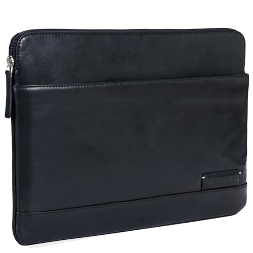 STILORD 'Robb' Vintage Leder Laptoptasche für 13,3 Zoll MacBooks MacBooktasche Universal Tablettasche bis 14 Zoll DIN A4 echtes Rindsleder, Farbe:schwarz STILORD 'Robb' Vintage Leder Laptoptasche für 13,3 Zoll MacBooks MacBooktasche Universal Tablettasche bis 14 Zoll DIN A4 echtes Rindsleder, Farbe:schwarz von STILORD