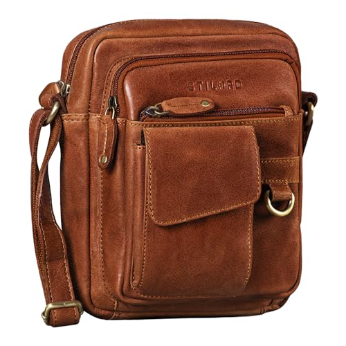 STILORD 'Ryan' Crossbody Tasche Herren Leder Kleine Herrentasche zum Umhängen Vintage Ledertasche 9,7 Zoll iPad Tasche Messenger Bag Umhängetasche Echtleder, Farbe:maraska - braun STILORD 'Ryan' Crossbody Tasche Herren Leder Kleine Herrentasche zum Umhängen Vintage Ledertasche 9,7 Zoll iPad Tasche Messenger Bag Umhängetasche Echtleder, Farbe:maraska - braun von STILORD