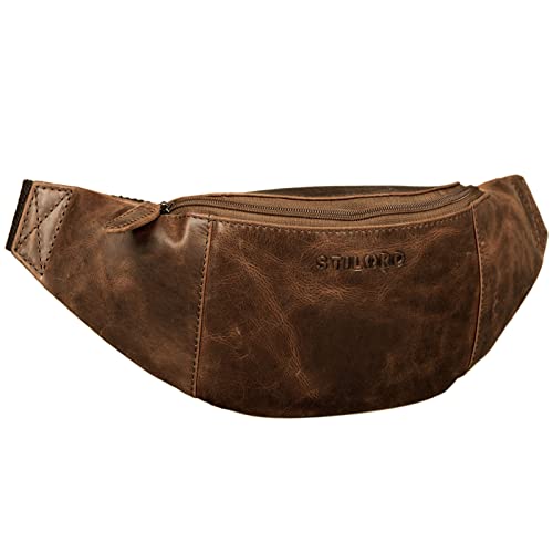 STILORD 'Shawn' Leder Gürteltasche groß Vintage - Hochwertige Echtleder Bauchtasche für Männer & Frauen Festivaltasche Hüfttasche Brust-Tasche für Herren und Damen, Farbe:Zamora - braun STILORD 'Shawn' Leder Gürteltasche groß Vintage - Hochwertige Echtleder Bauchtasche für Männer & Frauen Festivaltasche Hüfttasche Brust-Tasche für Herren und Damen, Farbe:Zamora - braun von STILORD