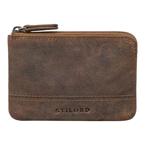 STILORD 'Tarlo' Schlüsseltasche Leder Schlüsseletui Tasche RFID Schlüsselmäppchen Münzbörse Minibörse mit Schlüsselring Vintage Echtleder, Farbe:mittel - braun STILORD 'Tarlo' Schlüsseltasche Leder Schlüsseletui Tasche RFID Schlüsselmäppchen Münzbörse Minibörse mit Schlüsselring Vintage Echtleder, Farbe:mittel - braun von STILORD