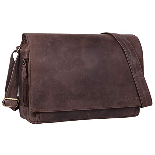 STILORD Vintage Umhängetasche aus Leder braun - 15 Zoll Laptoptasche für Büro, Uni, Office, Schule - DIN A4 Schultertasche 'Tom' STILORD Vintage Umhängetasche aus Leder braun - 15 Zoll Laptoptasche für Büro, Uni, Office, Schule - DIN A4 Schultertasche 'Tom' von STILORD