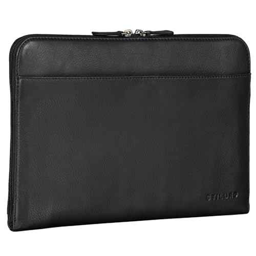 STILORD 'Troy' Laptoptasche 13.3 Zoll Leder für MacBook MacBooktasche Vintage Sleeve ideal als Laptop Hülle 13 Zoll Notebook Tasche Schutzhülle Dokumentenmappe, Farbe:schwarz STILORD 'Troy' Laptoptasche 13.3 Zoll Leder für MacBook MacBooktasche Vintage Sleeve ideal als Laptop Hülle 13 Zoll Notebook Tasche Schutzhülle Dokumentenmappe, Farbe:schwarz von STILORD