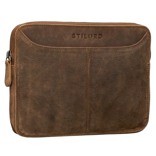 STILORD 'Tyler' Vintage Ledertasche für iPad 2018 9.7 Zoll Tablethülle Tablettasche Ledermappe Ledertasche echtes Rindsleder von STILORD