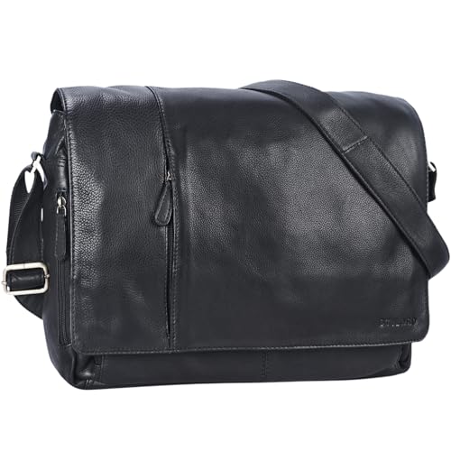 STILORD Vintage Umhängetasche Leder groß für Herren Damen 15.6 Zoll Laptoptasche Unitasche Bürotasche moderne Aktentasche aus echtem Büffelleder STILORD Vintage Umhängetasche Leder groß für Herren Damen 15.6 Zoll Laptoptasche Unitasche Bürotasche moderne Aktentasche aus echtem Büffelleder von STILORD