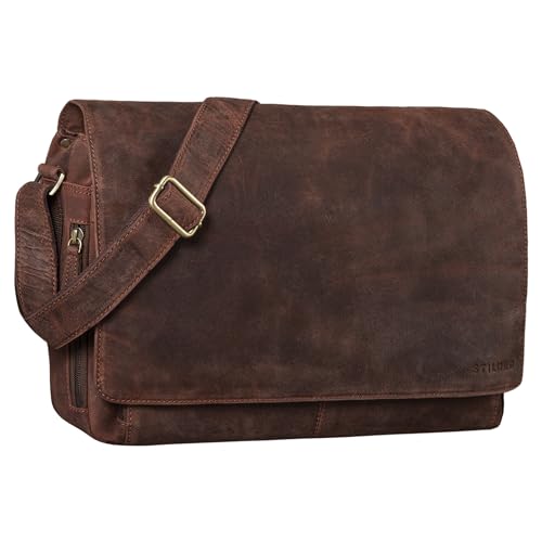 STILORD Vintage Umhängetasche aus Leder braun - 15 Zoll Laptoptasche für Büro, Uni, Office, Schule - DIN A4 Schultertasche 'Tom' STILORD Vintage Umhängetasche aus Leder braun - 15 Zoll Laptoptasche für Büro, Uni, Office, Schule - DIN A4 Schultertasche 'Tom' von STILORD
