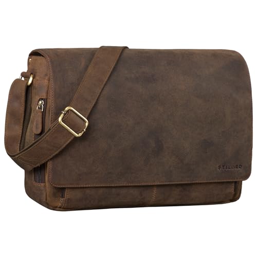 STILORD Vintage Umhängetasche aus Leder braun - 15 Zoll Laptoptasche für Büro, Uni, Office, Schule - DIN A4 Schultertasche 'Tom' STILORD Vintage Umhängetasche aus Leder braun - 15 Zoll Laptoptasche für Büro, Uni, Office, Schule - DIN A4 Schultertasche 'Tom' von STILORD
