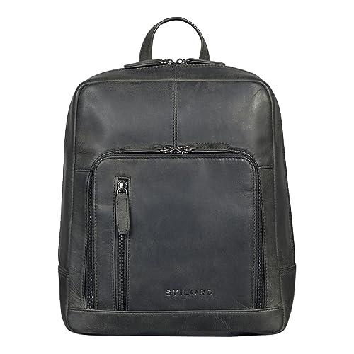 STILORD 'Walker' Leder Rucksack Daypack Klein Robust und Elegant 10.1 Zoll Tablethülle Vintage Backpack aus Echtem Leder, Farbe:Carbon - grau STILORD 'Walker' Leder Rucksack Daypack Klein Robust und Elegant 10.1 Zoll Tablethülle Vintage Backpack aus Echtem Leder, Farbe:Carbon - grau von STILORD