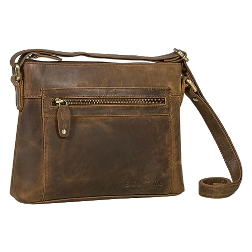 STILORD 'Wanda' Leder Handtasche Damen Klein Umhängetasche für Frauen Elegante Schultertasche für Shopping Freizeit Vintage Crossbody Bag Echtleder, Farbe:vinto - braun STILORD 'Wanda' Leder Handtasche Damen Klein Umhängetasche für Frauen Elegante Schultertasche für Shopping Freizeit Vintage Crossbody Bag Echtleder, Farbe:vinto - braun von STILORD