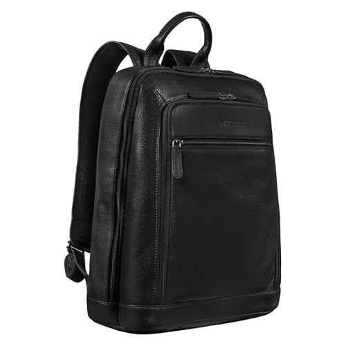 STILORD 'Watson' Laptop Rucksack 15.6 Zoll Leder Backpack Business Lederrucksack Herren Rucksack XL für Breite DIN A4 Ordner Tagesrucksack Vintage Echtleder, Farbe:obsidian schwarz STILORD 'Watson' Laptop Rucksack 15.6 Zoll Leder Backpack Business Lederrucksack Herren Rucksack XL für Breite DIN A4 Ordner Tagesrucksack Vintage Echtleder, Farbe:obsidian schwarz von STILORD