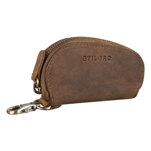 STILORD 'Willy' Schlüsseltasche klein Leder Schlüsseletui Herren Damen Mini Schlüsselhülle mit Schlüsselanhänger RFID Vintage Echtleder, Farbe:mittel - braun STILORD 'Willy' Schlüsseltasche klein Leder Schlüsseletui Herren Damen Mini Schlüsselhülle mit Schlüsselanhänger RFID Vintage Echtleder, Farbe:mittel - braun von STILORD
