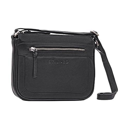STILORD 'Ylva' Kleine Echtleder Handtasche Damen Vintage Umhängetasche Frauen klassische Abendtasche Klein Freizeittasche Partytasche zum Ausgehen, Farbe:schwarz STILORD 'Ylva' Kleine Echtleder Handtasche Damen Vintage Umhängetasche Frauen klassische Abendtasche Klein Freizeittasche Partytasche zum Ausgehen, Farbe:schwarz von STILORD