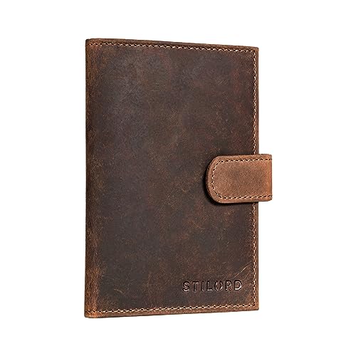 STILORD 'Yoshi' Reisepasshülle Leder Karten Portemonnaie Reiseorganizer Ausweishülle Leder Slim Wallet aus Echtleder Kartenhalter Vintage, Farbe:Calais - braun STILORD 'Yoshi' Reisepasshülle Leder Karten Portemonnaie Reiseorganizer Ausweishülle Leder Slim Wallet aus Echtleder Kartenhalter Vintage, Farbe:Calais - braun von STILORD