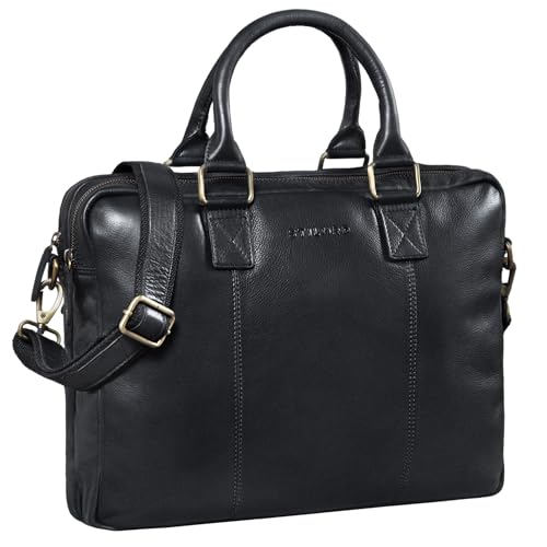 STILORD 'Zacharias' Vintage Businesstasche Leder Aktentasche groß XL 15,6 Zoll Laptoptasche Schultertasche Umhängetasche aufsteckbar Echtleder, Farbe:schwarz STILORD 'Zacharias' Vintage Businesstasche Leder Aktentasche groß XL 15,6 Zoll Laptoptasche Schultertasche Umhängetasche aufsteckbar Echtleder, Farbe:schwarz von STILORD