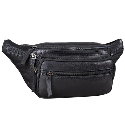 STILORD 'Zion' Vintage Gürteltasche Echtleder als Bauchtasche Umhängetasche oder Brusttasche Cross-Body Bag Hüfttasche Männer Damen Handy Festival Leder, Farbe:Obsidian schwarz STILORD 'Zion' Vintage Gürteltasche Echtleder als Bauchtasche Umhängetasche oder Brusttasche Cross-Body Bag Hüfttasche Männer Damen Handy Festival Leder, Farbe:Obsidian schwarz von STILORD