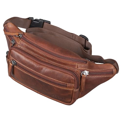 STILORD 'Zion' Vintage Gürteltasche Echtleder als Bauchtasche Umhängetasche oder Brusttasche Cross-Body Bag Hüfttasche Männer Damen Handy Festival Leder, Farbe:Porto - Cognac STILORD 'Zion' Vintage Gürteltasche Echtleder als Bauchtasche Umhängetasche oder Brusttasche Cross-Body Bag Hüfttasche Männer Damen Handy Festival Leder, Farbe:Porto - Cognac von STILORD