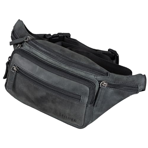 STILORD 'Zion' Vintage Gürteltasche Echtleder als Bauchtasche Umhängetasche oder Brusttasche Cross-Body Bag Hüfttasche Männer Damen Handy Festival Leder, Farbe:anthrazit STILORD 'Zion' Vintage Gürteltasche Echtleder als Bauchtasche Umhängetasche oder Brusttasche Cross-Body Bag Hüfttasche Männer Damen Handy Festival Leder, Farbe:anthrazit von STILORD