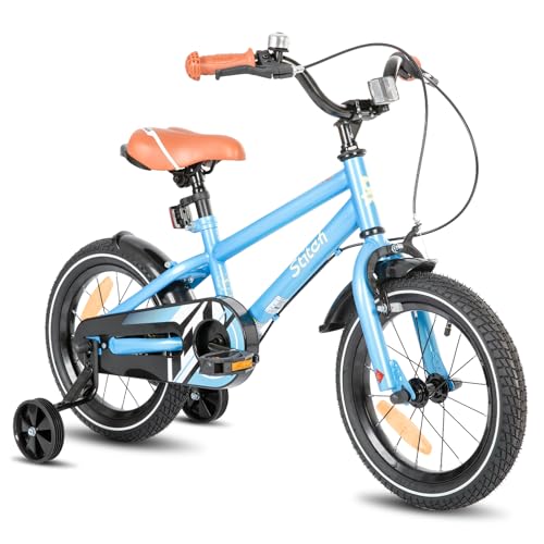 STITCH 16 Zoll Kinderfahrrad für 57 jährige Jungen, 16' Zoll Fahrrad für Jungen mit Stützrädern, Blau STITCH 16 Zoll Kinderfahrrad für 57 jährige Jungen, 16' Zoll Fahrrad für Jungen mit Stützrädern, Blau von STITCH