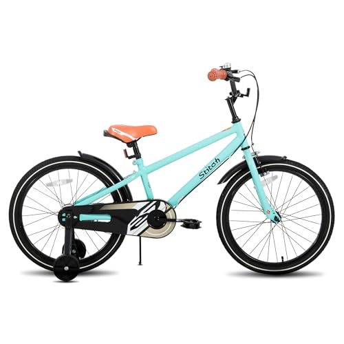 STITCH 18 Zoll Kinderfahrrad für 5-8Jahre Mädchen & Jungen, 18 Zoll Kinderfahrrad mit Stützrädern,Grün STITCH 18 Zoll Kinderfahrrad für 5-8Jahre Mädchen & Jungen, 18 Zoll Kinderfahrrad mit Stützrädern,Grün von STITCH