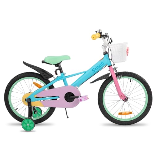 STITCH Macaron 18 Zoll Kinderfahrrad für 4-7 jährige Mädchen & Jungen, Mädchenfahrrad mit Korb & Stützrädern… STITCH Macaron 18 Zoll Kinderfahrrad für 4-7 jährige Mädchen & Jungen, Mädchenfahrrad mit Korb & Stützrädern… von STITCH