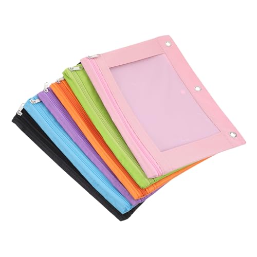 STOBOK 1 Satz Papiertüte Mit Reiß Verschluss Organizer Handtasche Aufbewahrungsbeutel Reißverschlüsse Federmäppchen Spannverschluss Stifthalter Schnellhefter PVC 6st von STOBOK