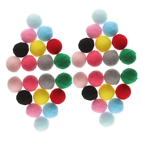 STOBOK 150 Stück Handgefertigtes Fellknäuel Pom-pom-Kugeln Fuzzy Pom Pom Bälle Flauschiger Bommel Selber Machen Kunst-pom-pom Mehrzweck-pompombälle Flauschige Kugeln Polyester Colorful von STOBOK