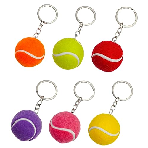 STOBOK 6St Tennis-Schlüsselanhänger Griff Schlüsselringe Tennisschläger-Schlüsselanhänger Tennis anhänger Tennis Exquisite Mini-Schlüsselanhänger kleine Tennisanhänger Plastik von STOBOK