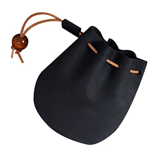 STOBOK Bucket Mittelalterliche Gegenstände Kleingeldkarte PU Organizer Etui Aufbewahrung Schwarz für einfache Vintage Ausweistaschen kleine Frauen Tasche Münzschlüssel Männer & Bank Herren Taschen Geldbeutel Tasche Schublade Leder Frau Geldbörse von STOBOK